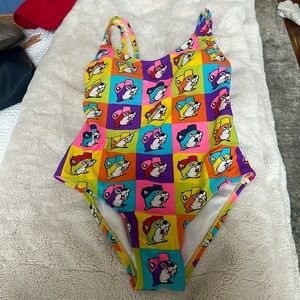 Buccees color block one piece swimsuit